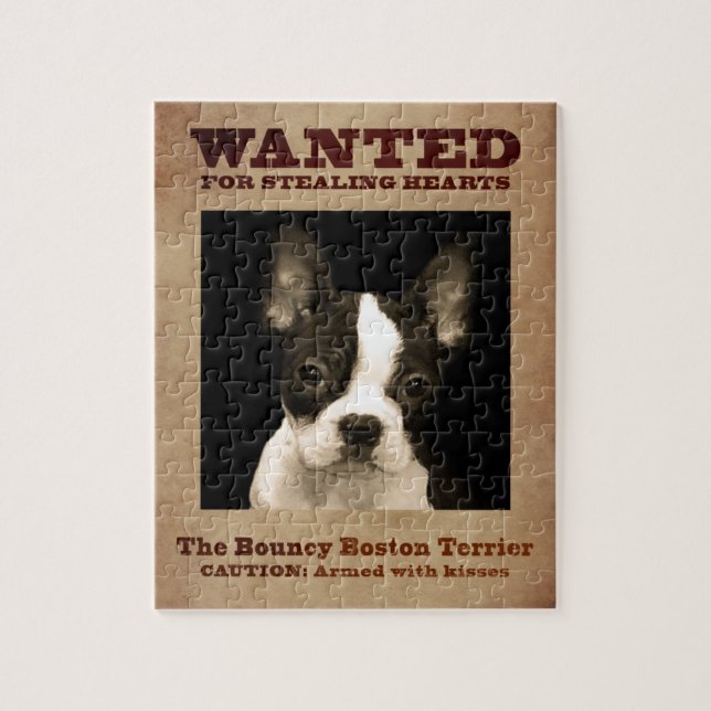 Puzzle Boston plein d'entrain Terrier (Vertical)