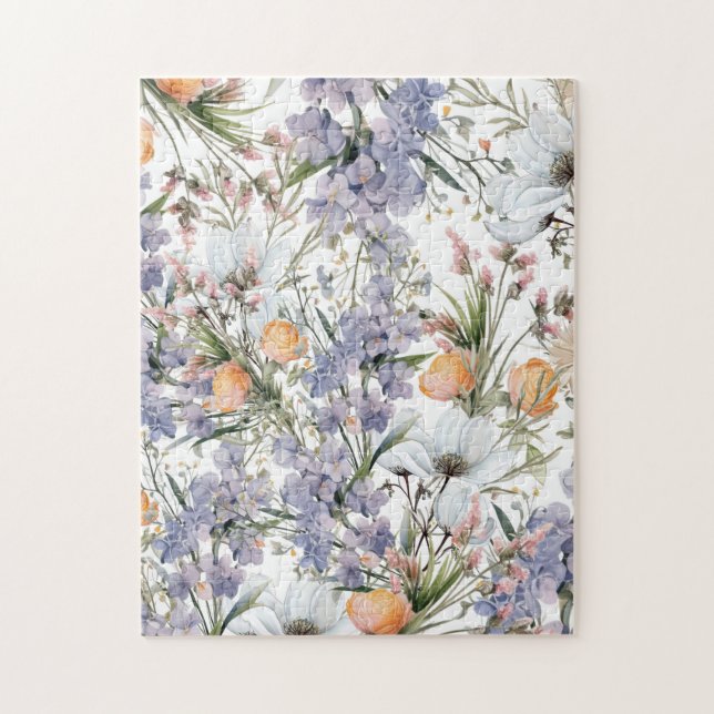 Puzzle Botanique pastel couleurs fleur sauvage été fleuri (Vertical)