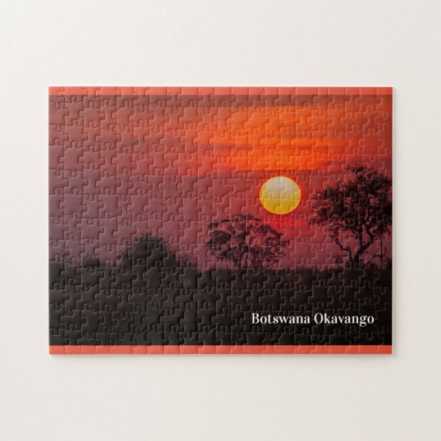Puzzle Botswana Okavango Delta Sunset (Horizontal)