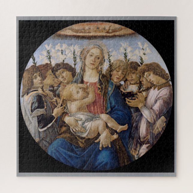 Puzzle Botticelli Vierge, Jésus et anges Art chrétien (Vertical)