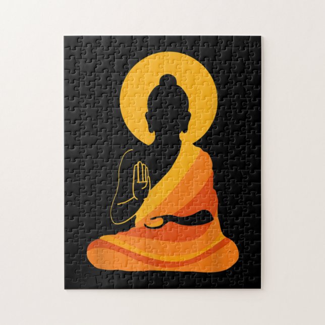 Puzzle Bouddha YingYang Zen Yoga, Détendez-vous, Profitez (Vertical)