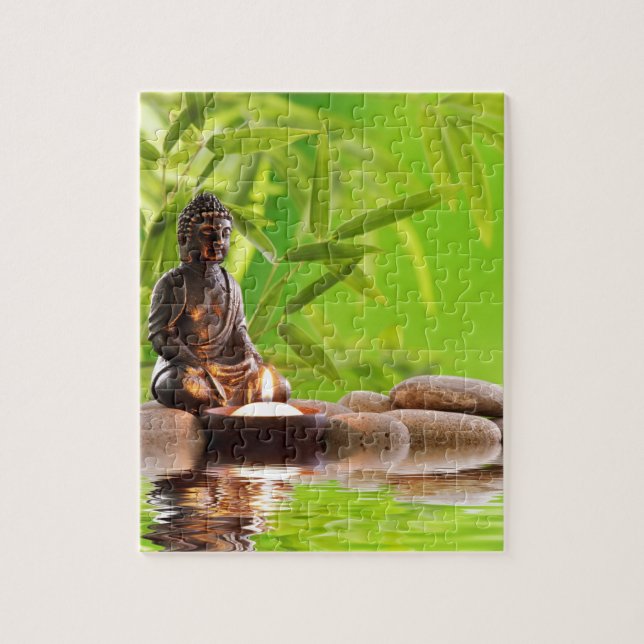 Puzzle bouddha zen jardin de sérénité (Vertical)
