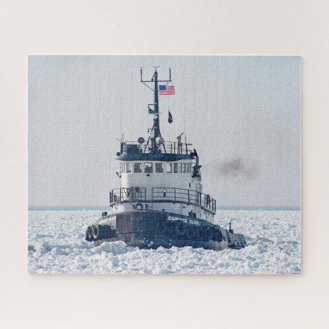 Puzzle Bougie Elise Tugboat Dans La Glace (Horizontal)