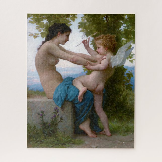 Puzzle Bouguereau "Fille Se Défendant Contre Cupidon" (Vertical)