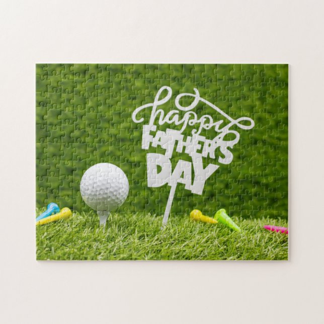 Puzzle Boule de golf Bonne Fête des pères pour Golf papa  (Horizontal)