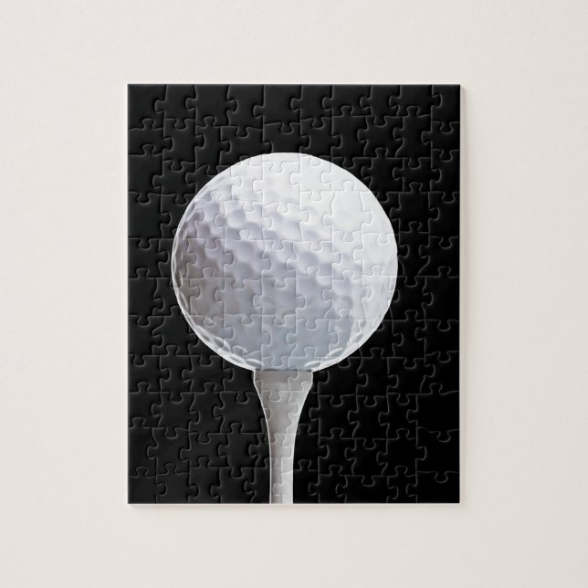 Puzzle Boule et pièce en t de golf sur Noir customisé (Vertical)