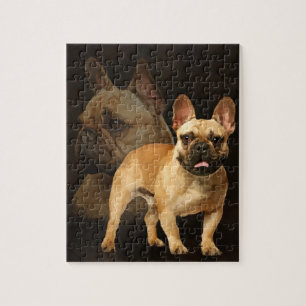 Puzzle Bouledogue français - Frenchie - plaid Brown
