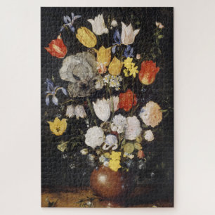 Puzzle Bouquet de fleurs dans un vase de terre (1610)