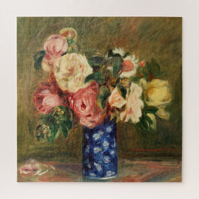 Puzzle Bouquet de Roses de Renoir Impressionniste Peintur (Vertical)