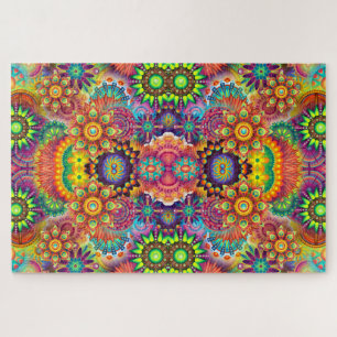 Puzzle Bouquet Floral coloré Mandala