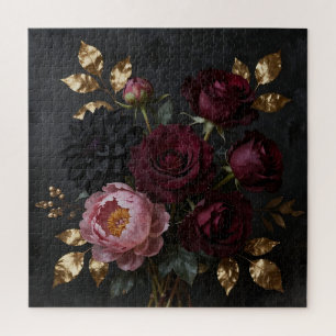 Puzzle Bouquet Floral Sombre et Émouvant