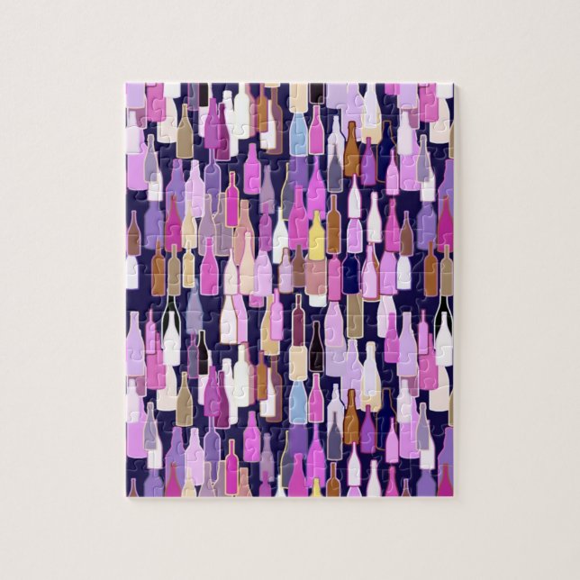 Puzzle Bouteilles de vin, couleur multi, arrière - plan (Vertical)