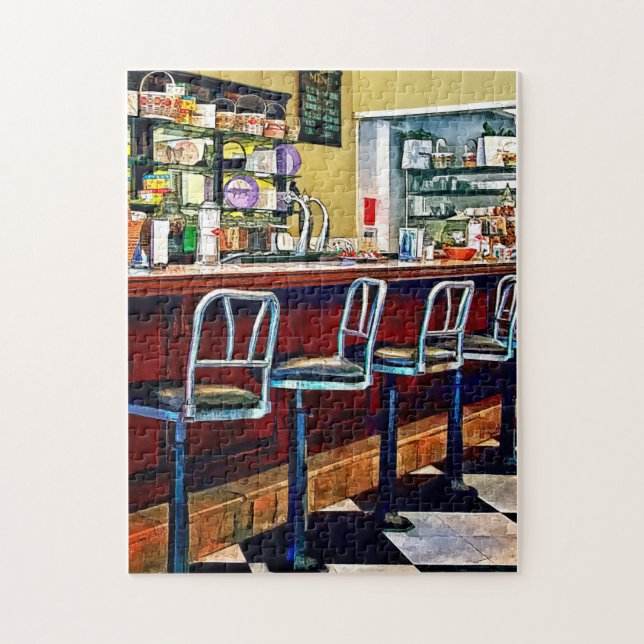 Puzzle Boutique de bonbons avec fontaine à soda (Vertical)