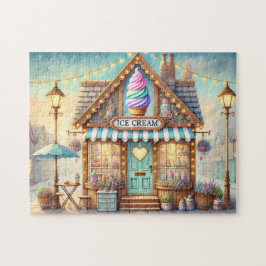Puzzle Boutique de crème glacée vintage Voie pavée