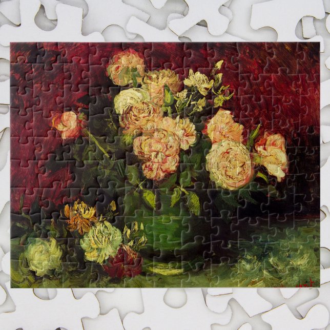 Puzzle Bowl avec Peonies et Roses par Vincent van Gogh (Créateur téléchargé)
