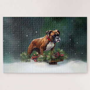 Puzzle Boxe neige de Noël hiver