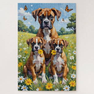 Puzzle Boxer Daisy Meadow Art
