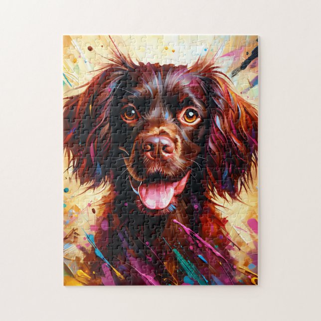 Puzzle Boykin Spaniel Chien Portrait Acrylique Art Print  (Vertical)