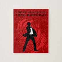 Boys Spy Party Red Fingerprint
