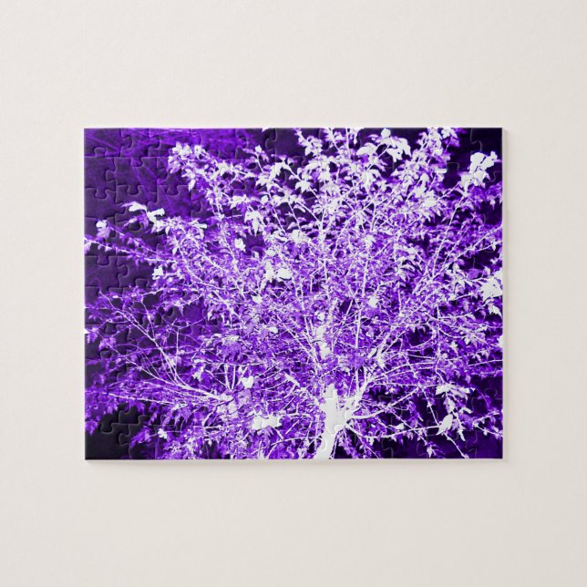 Puzzle Branches d'arbre Abstrait violet (Horizontal)