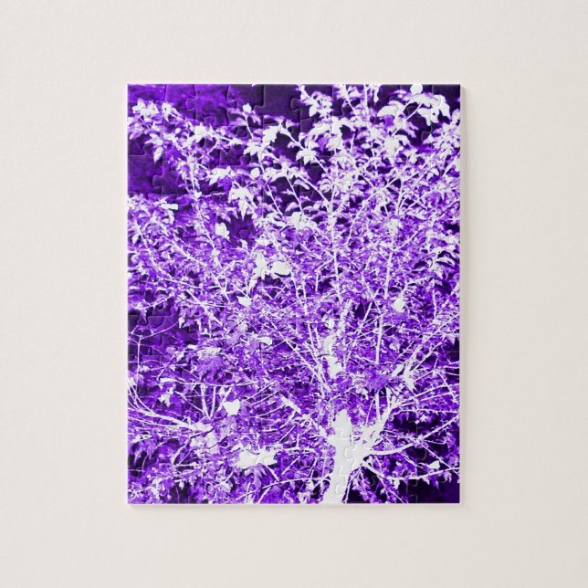 Puzzle Branches d'arbre Abstrait violet (Vertical)