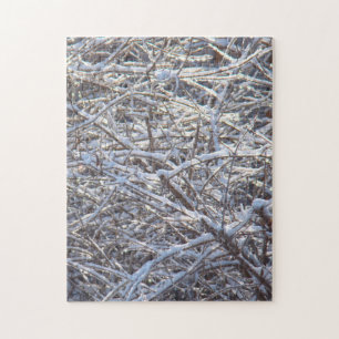 Puzzle Branches de glace neige en hiver