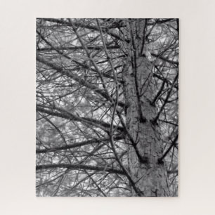 Puzzle Branches de pin en noir et blanc