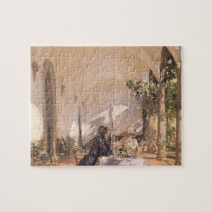 Puzzle Breakfast in the Loggia by John Singer Sargent