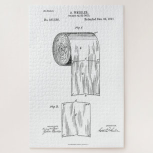 Puzzle Brevet d'invention pour papier toilette vintage (1