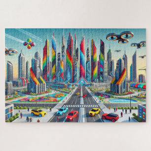 Puzzle Bricktopie : Le paysage urbain futuriste