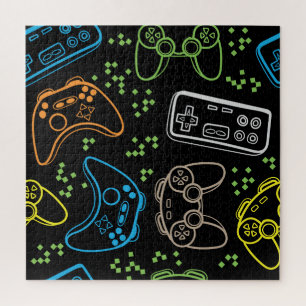 Puzzle Bright gaming joysticks : motif cool.