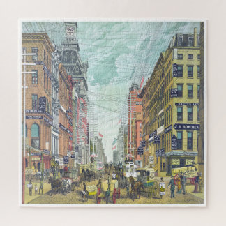 Puzzle Broadway New York City vers 1885