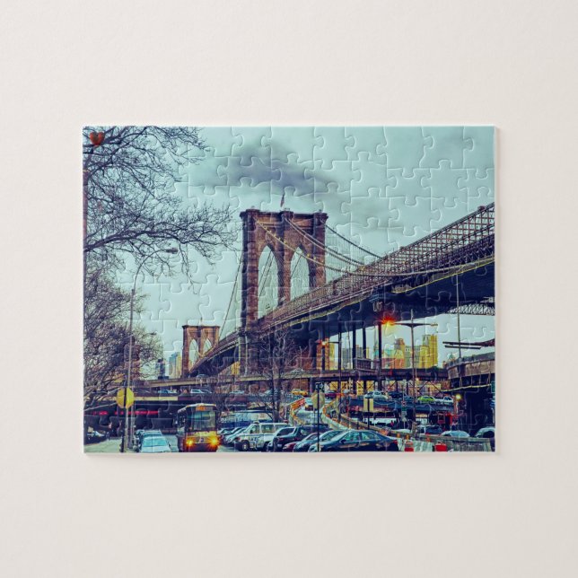 Puzzle Brooklyn Bridge New York. (Horizontal)