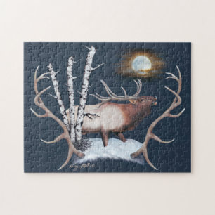 Puzzle Brouillonnement Bull Elk