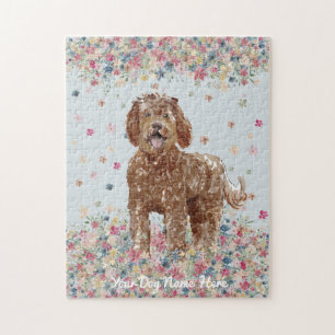 Puzzle Brown Labradoodle chien le plus mignon