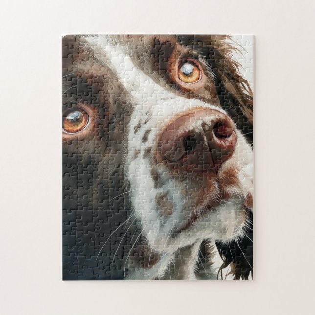 Puzzle Brown springer spaniel portrait (Vertical)