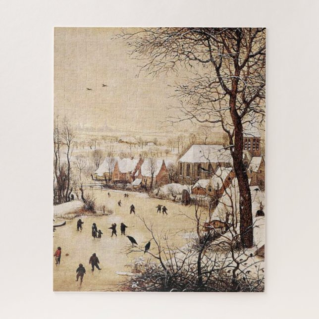 Puzzle Bruegel l'Ancien - Paysage hivernal, (Vertical)