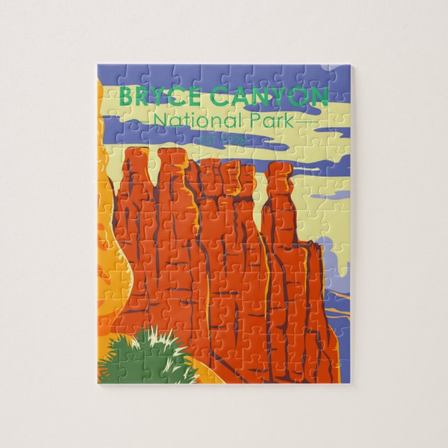 Puzzle Bryce Canyon National Park Utah Vintage (Vertical)