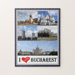 Puzzle Bucarest - I Love - Roumanie -