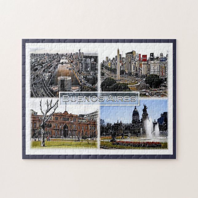 Puzzle Buenos Aires - Argentine - Mosaic - (Horizontal)
