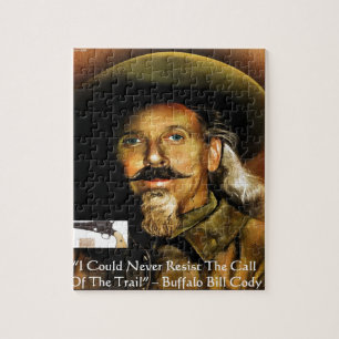 Puzzle Buffalo Bill Cody Son Arme À Feu & Citation Cadeau