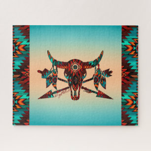 Puzzle Buffalo Skull and arrows