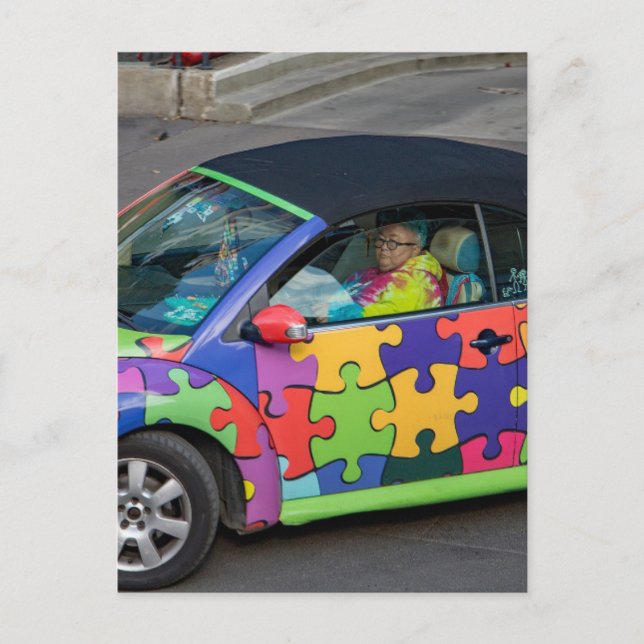 PUZZLE BUG CAR POSTCARD POSTKARTE (Vorderseite)