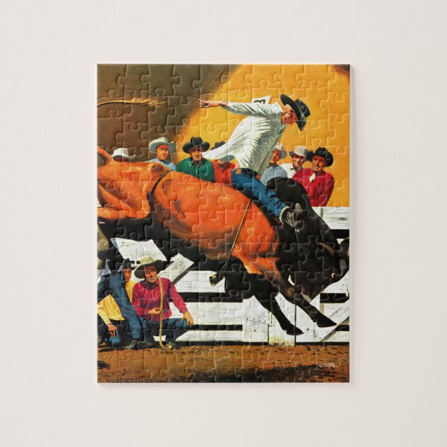 Puzzle Bull Riding par Fred Ludekens (Vertical)