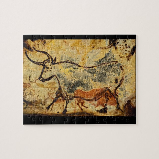 Puzzle Bull', rouge Lascaux, Dordogne_Art de l'antiquité (Horizontal)
