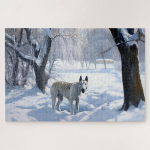 Puzzle Bull Terrier Laisser neiger Noël