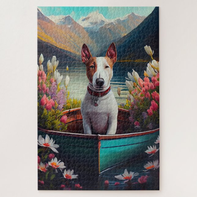 Puzzle Bull Terrier sur une pagaie : une aventure Pittore (Vertical)