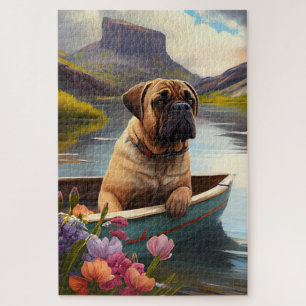 Puzzle Bullmastiff sur une pagaie : une aventure Pittores