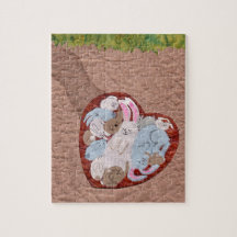 Bunny Lapin Famille Asleep Sous-sol