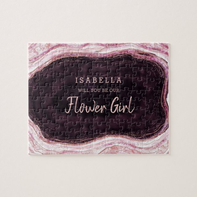Puzzle Burgundy Geode Soyez Notre Proposition Flower Girl (Horizontal)